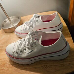 Skechers Cordova Classic Standard White Navy Red Womens Court Sneaker